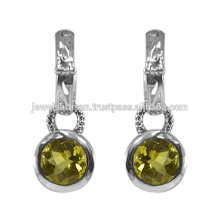 Lemon Quartz Gemstone 925 Sterling Silver Earring